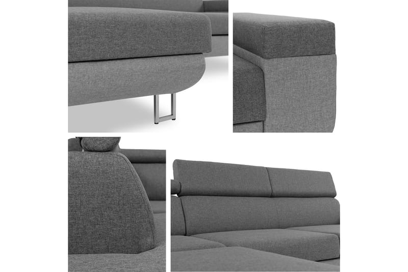 Fonti Sofa med Sjeselong 3-seter - Brun - Møbler - Sofaer - Sofaer med sjeselong - 3 seters sofa med divan