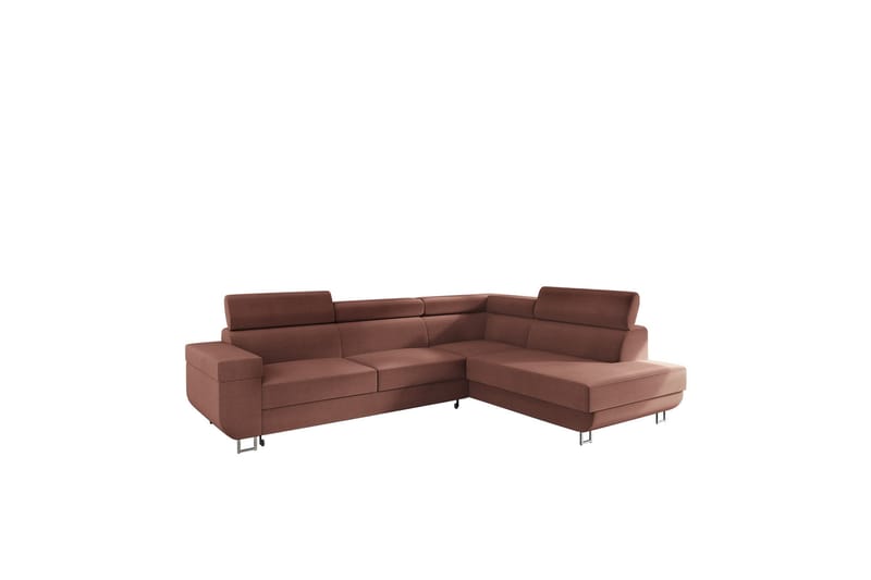 Fonti Sofa med Sjeselong 3-seter - Brun - Møbler - Sofaer - Sofaer med sjeselong - 3 seters sofa med divan