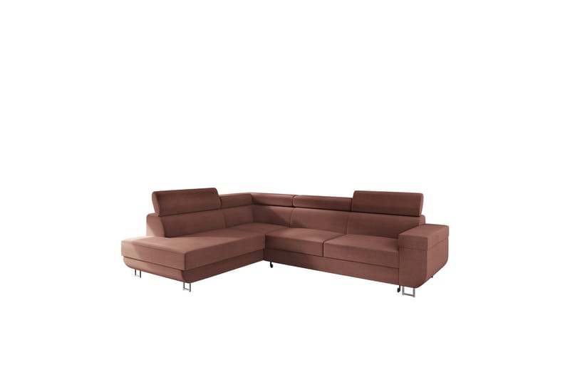 Fonti Sofa med Sjeselong 3-seter - Brun - Møbler - Sofaer - Sofaer med sjeselong - 3 seters sofa med divan