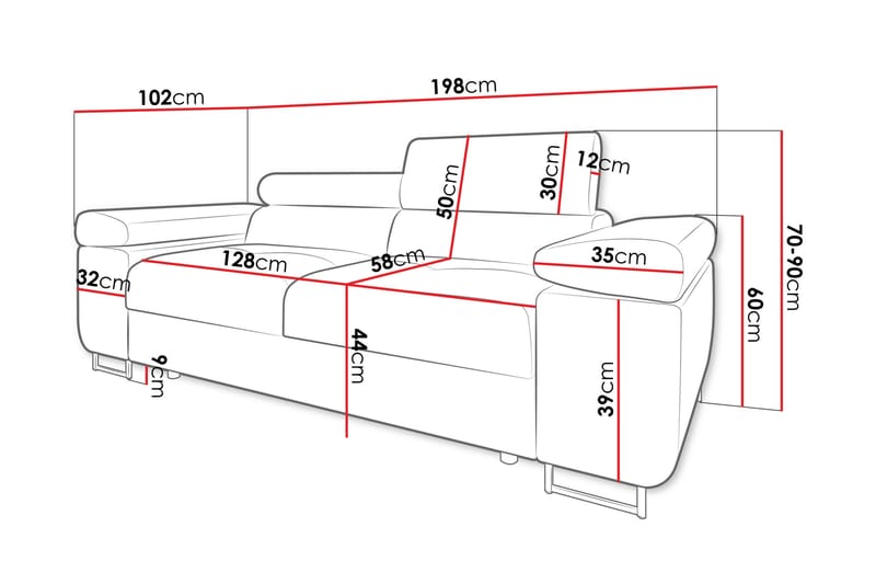 Gabina Sofa 2-seter - Beige - Møbler - Sofaer - 2 seter sofa