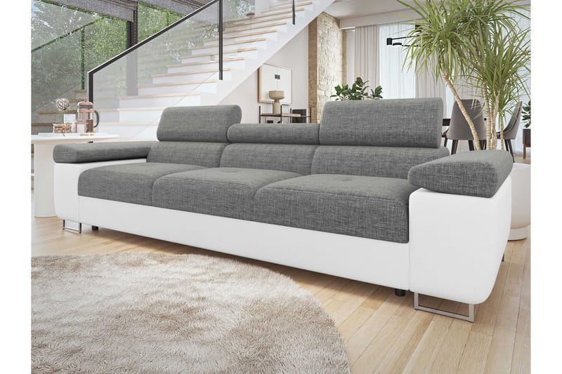 Gabina Sofa 3-seter - Hvit/Grå - Møbler - Sofaer - 3 seter sofa