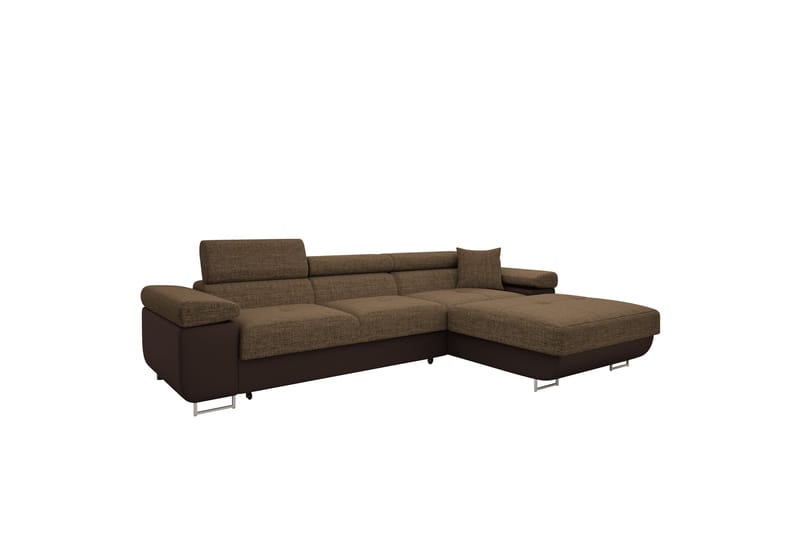 Gabina Sofa med Divan 3-seter - Brun - Møbler - Sofaer - Sofaer med sjeselong - 3 seters sofa med divan