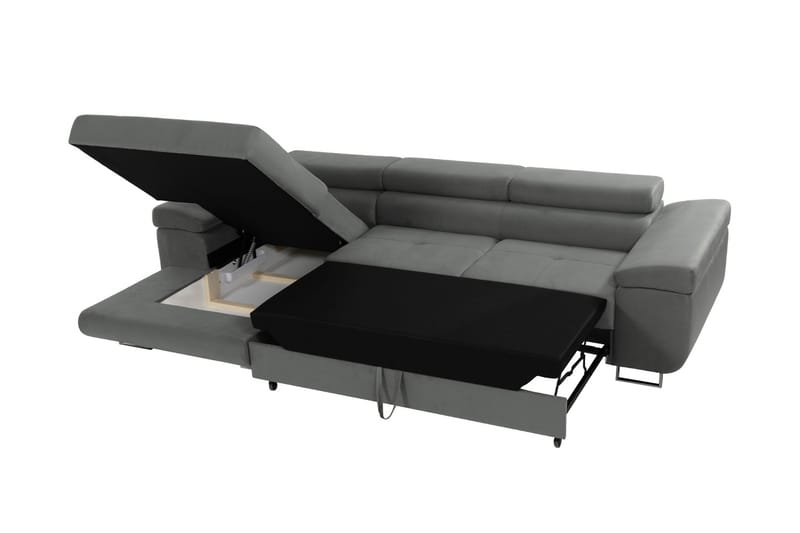 Gabina Sofa med Divan 3-seter - Grå/Hvit - Møbler - Sofaer - Sofaer med sjeselong - 3 seters sofa med divan