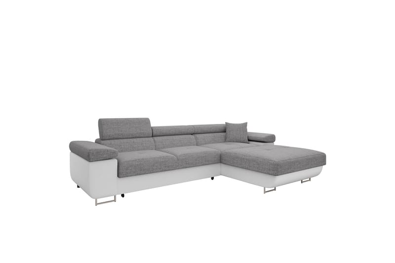 Gabina Sofa med Divan 3-seter - Grå/Hvit - Møbler - Sofaer - Sofaer med sjeselong - 3 seters sofa med divan