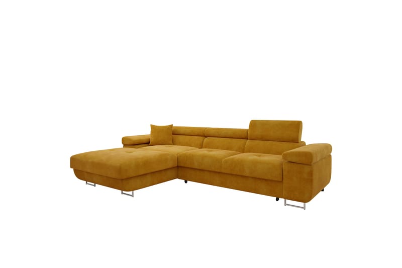 Gabina Sofa med Divan 3-seter - Gul - Møbler - Sofaer - Sofaer med sjeselong - 3 seters sofa med divan