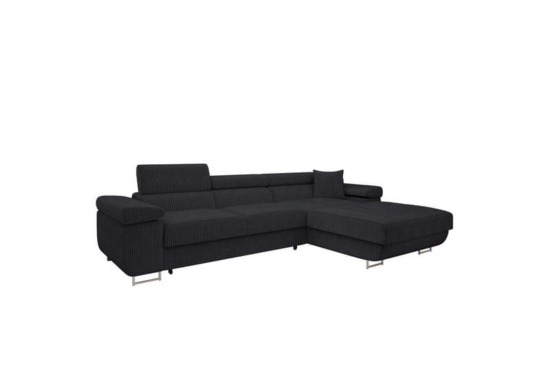 Gabina Sofa med Divan 3-seter - Mørk grå - Møbler - Sofaer - Sofaer med sjeselong - 3 seters sofa med divan