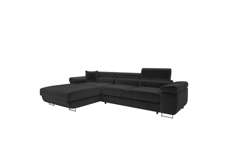 Gabina Sofa med Divan 3-seter - Svart - Møbler - Sofaer - Sofaer med sjeselong - 3 seters sofa med divan