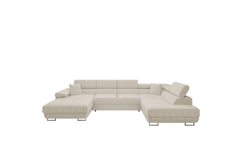 Gabina Sofa med Divan og Sjeselong 4-seter - Beige - Møbler - Sofaer - Sofaer med sjeselong - 4 seters sofa med divan