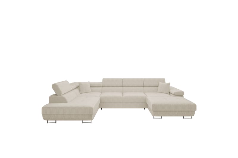 Gabina Sofa med Divan og Sjeselong 4-seter - Beige - Møbler - Sofaer - Sofaer med sjeselong - 4 seters sofa med divan