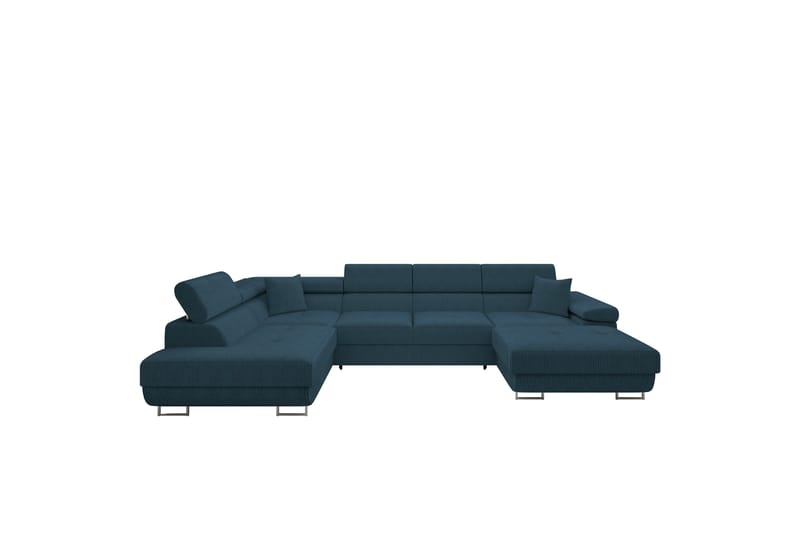 Gabina Sofa med Divan og Sjeselong 4-seter - Blå - Møbler - Sofaer - Sofaer med sjeselong - 4 seters sofa med divan