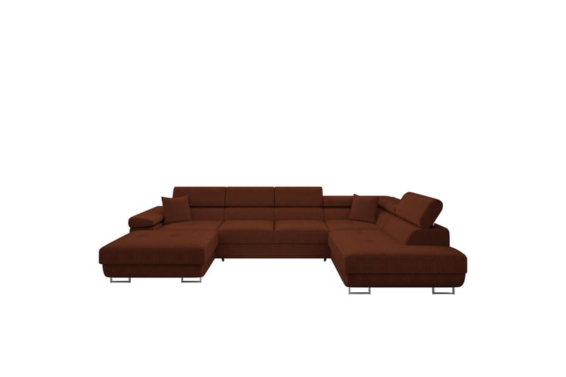 Gabina Sofa med Divan og Sjeselong 4-seter - Brun - Møbler - Sofaer - Sofaer med sjeselong - 4 seters sofa med divan