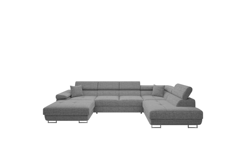 Gabina Sofa med Divan og Sjeselong 4-seter - Grå - Møbler - Sofaer - Sofaer med sjeselong - 4 seters sofa med divan