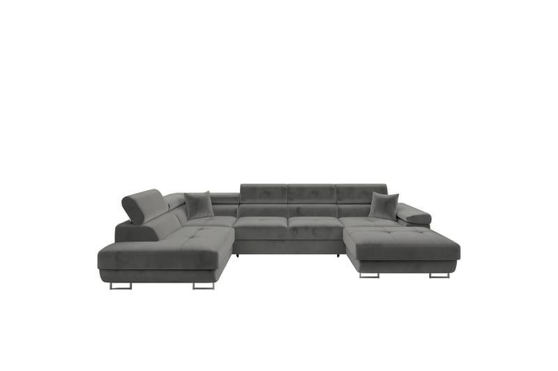 Gabina Sofa med Divan og Sjeselong 4-seter - Grå - Møbler - Sofaer - Sofaer med sjeselong - 4 seters sofa med divan