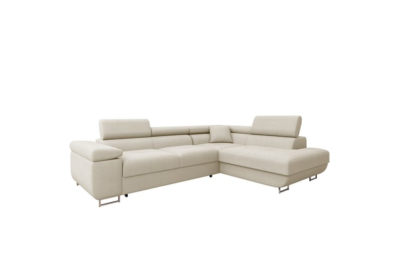 Gabina Sofa med Sjeselong 3-seter - Beige - Møbler - Sofaer - Sofaer med sjeselong - 3 seters sofa med divan