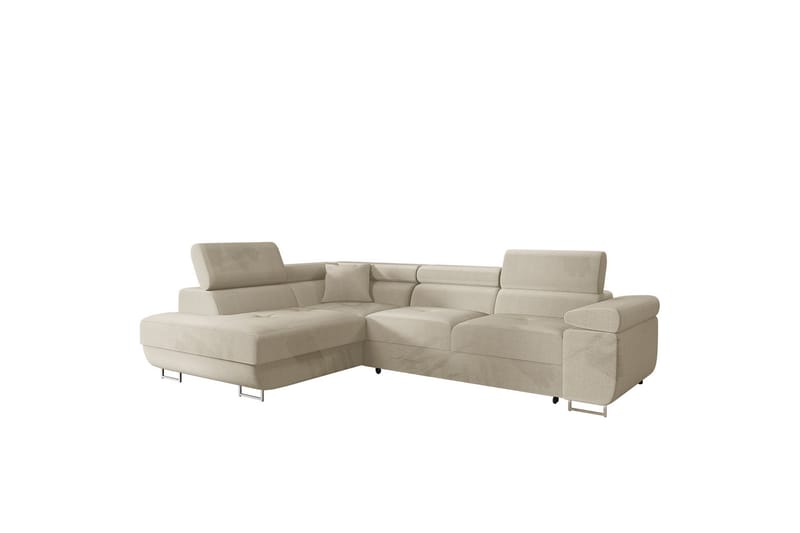 Gabina Sofa med Sjeselong 3-seter - Beige - Møbler - Sofaer - Sofaer med sjeselong - 3 seters sofa med divan