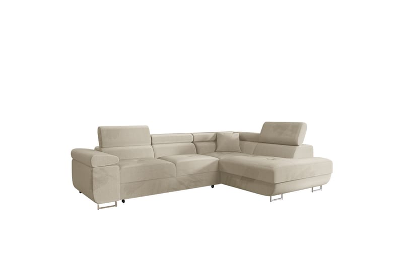 Gabina Sofa med Sjeselong 3-seter - Beige - Møbler - Sofaer - Sofaer med sjeselong - 3 seters sofa med divan