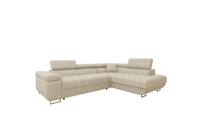 Gabina Sofa med Sjeselong 3-seter - Beige - Møbler - Sofaer - Sofaer med sjeselong - 3 seters sofa med divan