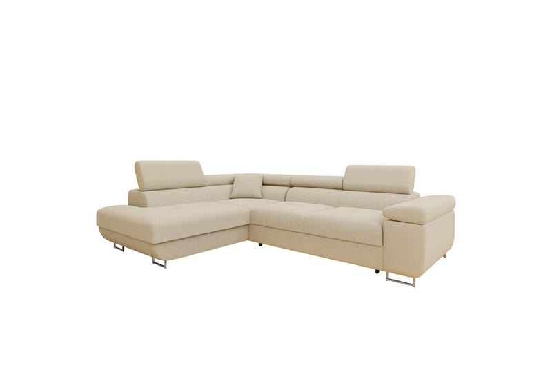 Gabina Sofa med Sjeselong 3-seter - Beige - Møbler - Sofaer - Sofaer med sjeselong - 3 seters sofa med divan