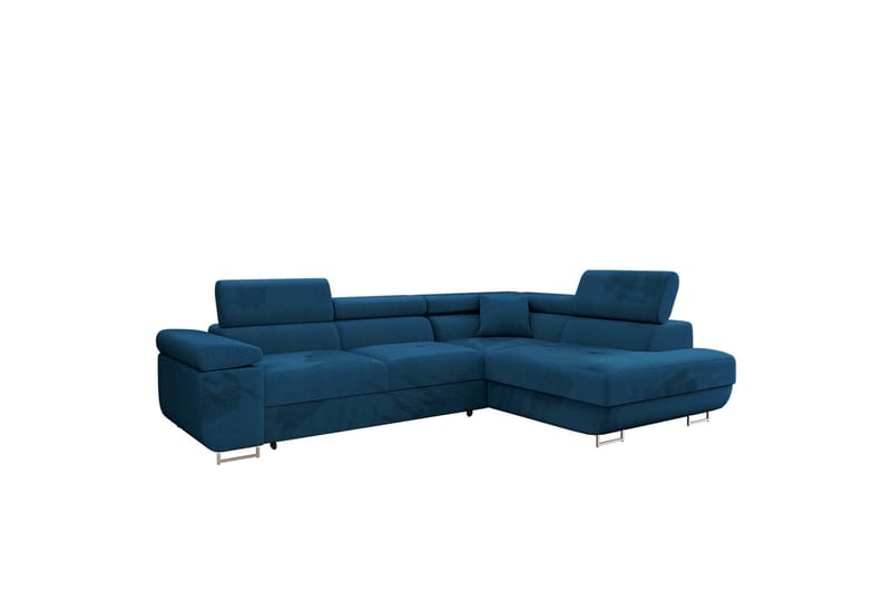 Gabina Sofa med Sjeselong 3-seter - Blå - Møbler - Sofaer - Sofaer med sjeselong - 3 seters sofa med divan