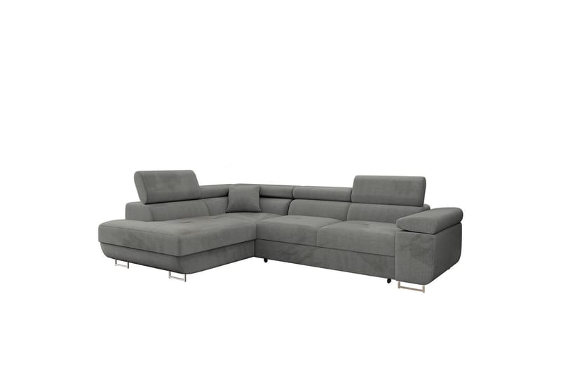 Gabina Sofa med Sjeselong 3-seter - Grå - Møbler - Sofaer - Sofaer med sjeselong - 3 seters sofa med divan