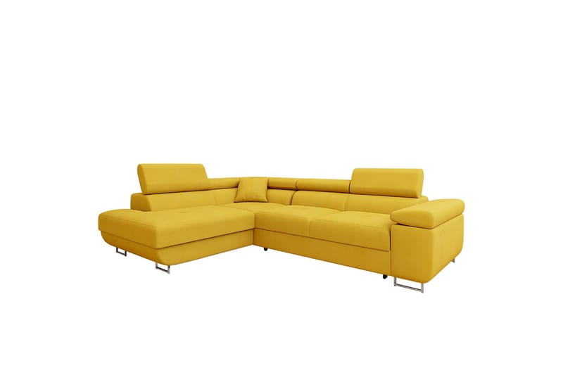 Gabina Sofa med Sjeselong 3-seter - Gul - Møbler - Sofaer - Sofaer med sjeselong - 3 seters sofa med divan