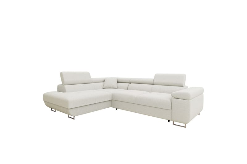 Gabina Sofa med Sjeselong 3-seter - Hvit - Møbler - Sofaer - Sofaer med sjeselong - 3 seters sofa med divan