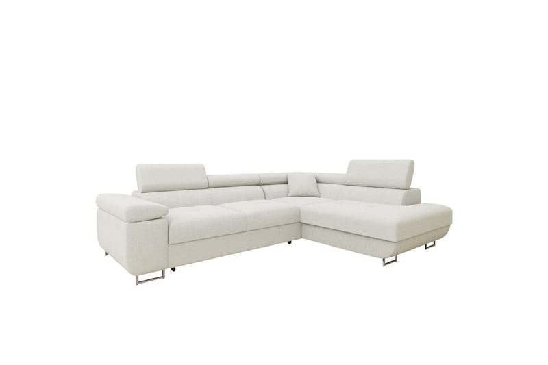 Gabina Sofa med Sjeselong 3-seter - Hvit - Møbler - Sofaer - Sofaer med sjeselong - 3 seters sofa med divan