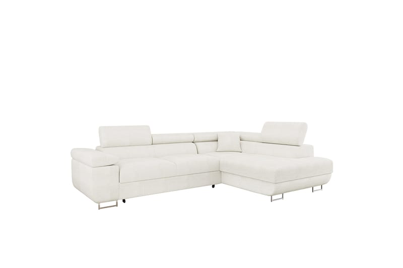 Gabina Sofa med Sjeselong 3-seter - Hvit - Møbler - Sofaer - Sofaer med sjeselong - 3 seters sofa med divan