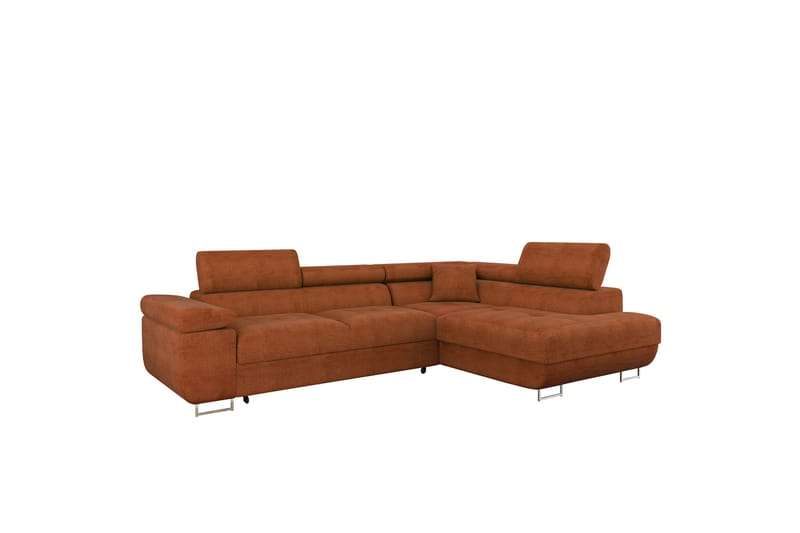 Gabina Sofa med Sjeselong 3-seter - Oransje - Møbler - Sofaer - Sofaer med sjeselong - 3 seters sofa med divan