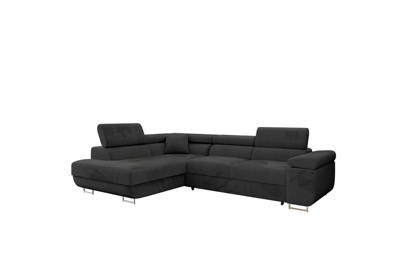 Gabina Sofa med Sjeselong 3-seter - Svart - Møbler - Sofaer - Sofaer med sjeselong - 3 seters sofa med divan