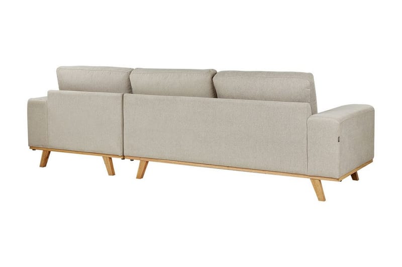 Gaines Hjørnesofa 3-seter - Beige/Lyst tre - Møbler - Sofaer - Hjørnesofaer