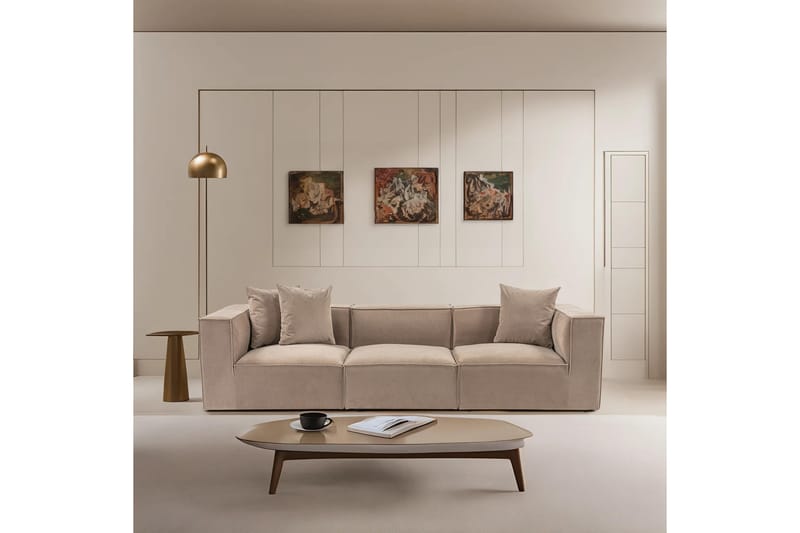 Gregor Sofa 3-seter - Cappuccino - Møbler - Sofaer - 3 seter sofa