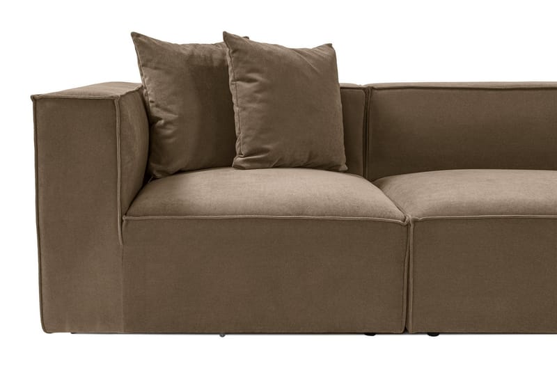 Gregor Sofa med Sjeselong 4-seter - Brun - Møbler - Sofaer - Sofaer med sjeselong - 4 seters sofa med divan