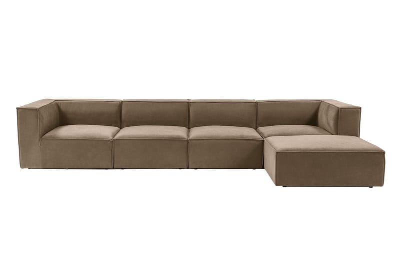 Gregor Sofa med Sjeselong 4-seter - Brun - Møbler - Sofaer - Sofaer med sjeselong - 4 seters sofa med divan