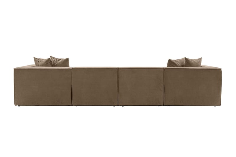 Gregor Sofa med Sjeselong 4-seter - Brun - Møbler - Sofaer - Sofaer med sjeselong - 4 seters sofa med divan