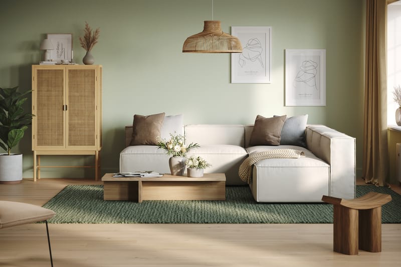 Hjørnesofa 5-seters Narender - Beige - Møbler - Sofaer - Hjørnesofaer