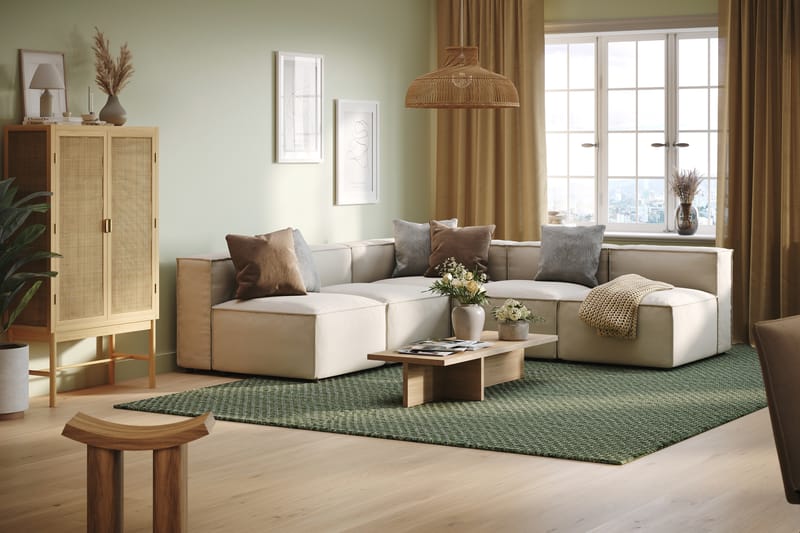 Hjørnesofa 5-seters Narender - Beige - Møbler - Sofaer - Hjørnesofaer