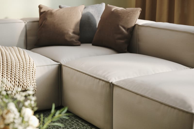 Hjørnesofa 5-seters Narender - Beige - Møbler - Sofaer - Hjørnesofaer