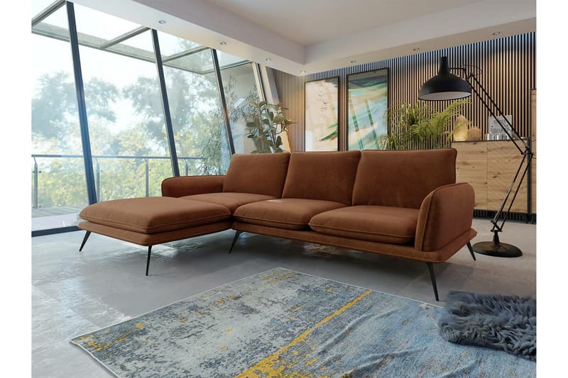 3-seters Hjørnesofa Graystone - Brun - Møbler - Sofaer - Hj�ørnesofaer