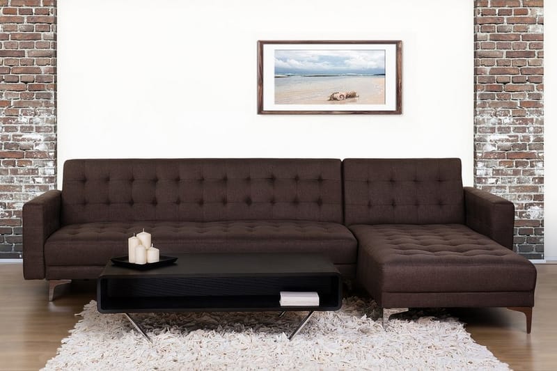 Hjørnesofa Aberdeen 267 cm - Brun - Møbler - Sofaer - Hjørnesofaer