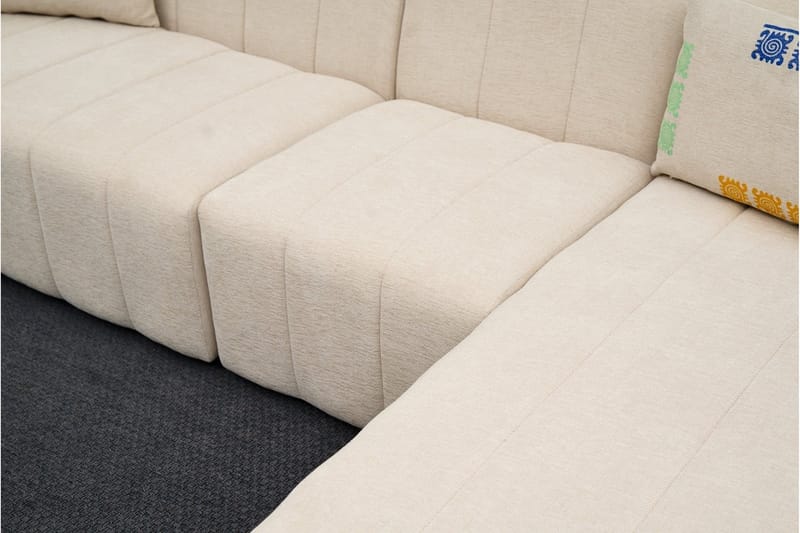 Hjørnesofa Beyza 4-sits - Cream - Møbler - Sofaer - Hjørnesofaer