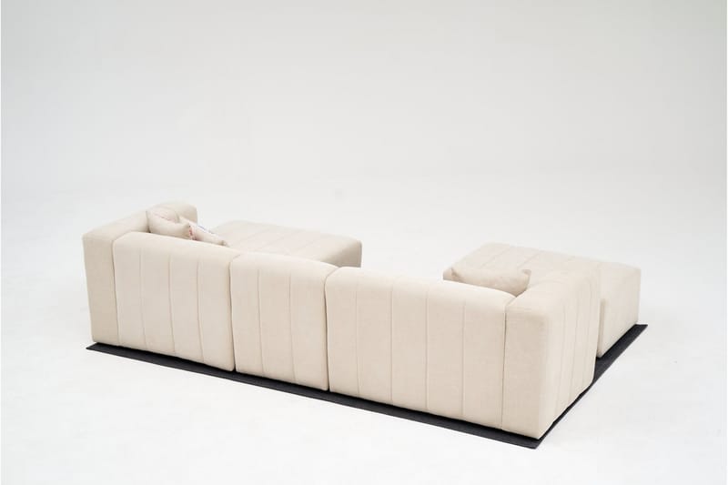 Hjørnesofa Beyza 4-sits - Cream - Møbler - Sofaer - Hjørnesofaer