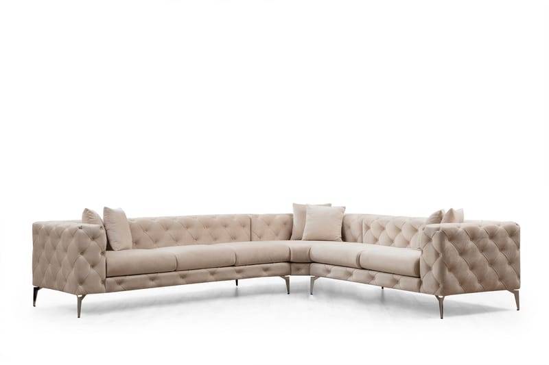 Hjørnesofa Canunda 6-seters - Beige - Hjørnesofaer