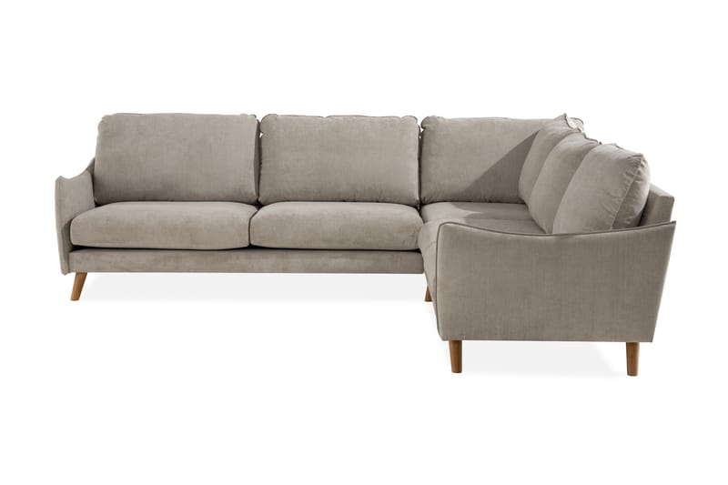 Hjørnesofa Colt Lyx Høyre - Beige/Eik - Møbler - Sofaer - Hjørnesofaer