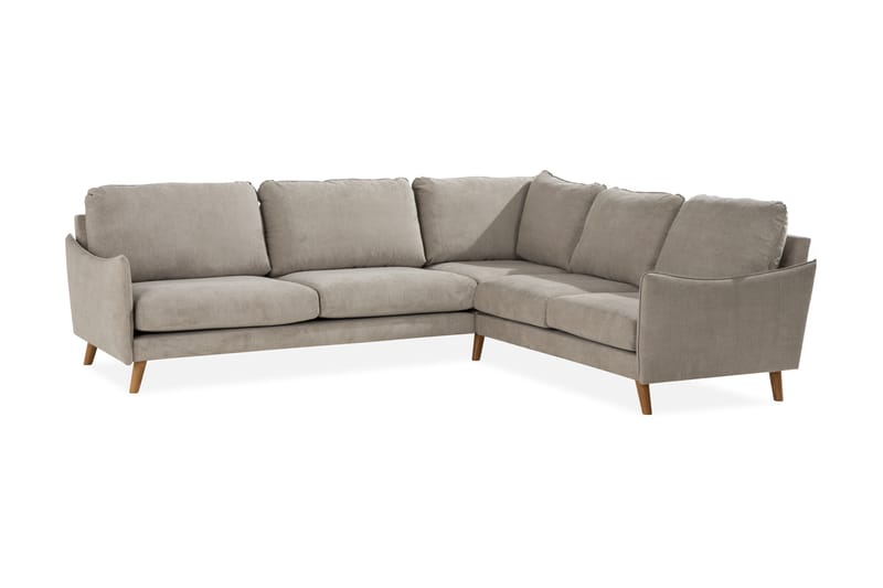 Hjørnesofa Colt Lyx Høyre - Beige/Eik - Møbler - Sofaer - Hjørnesofaer