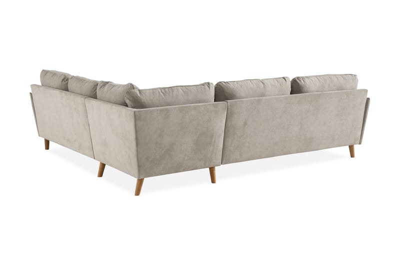 Hjørnesofa Colt Lyx Høyre - Beige/Eik - Møbler - Sofaer - Hjørnesofaer