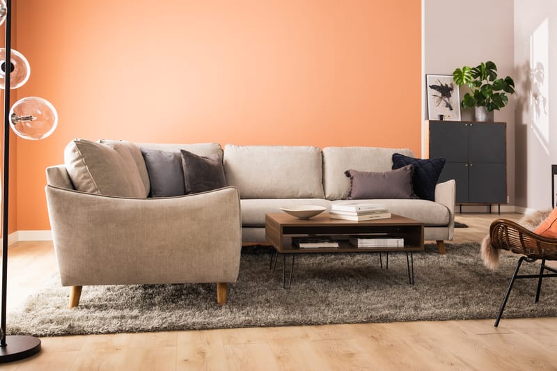 Hjørnesofa Colt Lyx Vendbar - Beige/Eik - Møbler - Sofaer - Hjørnesofaer