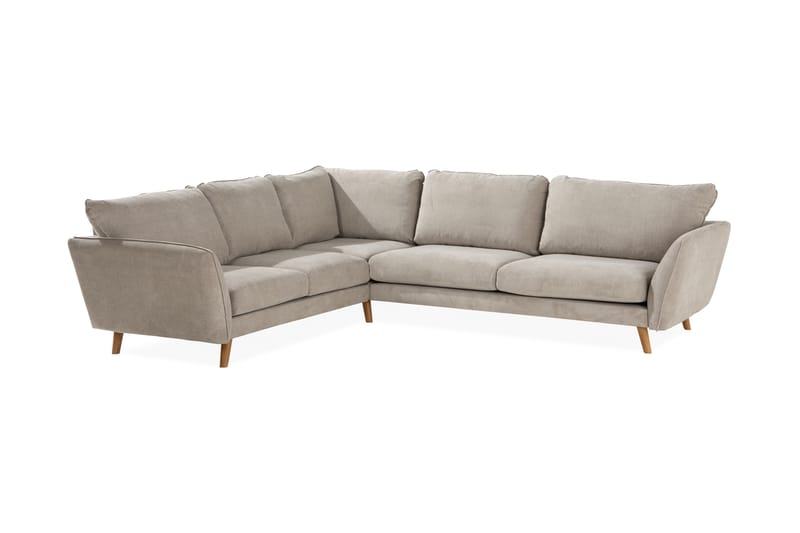 Hjørnesofa Colt Lyx Vendbar - Beige/Eikefarge - Møbler - Sofaer - Hjørnesofaer