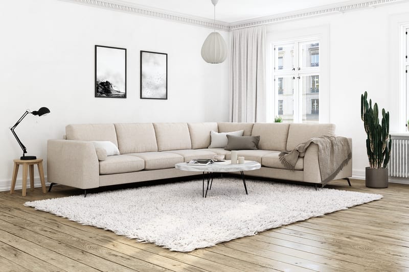 Hjørnesofa Friday Lyx Vendbar - Beige - Møbler - Sofaer - Hjørnesofaer