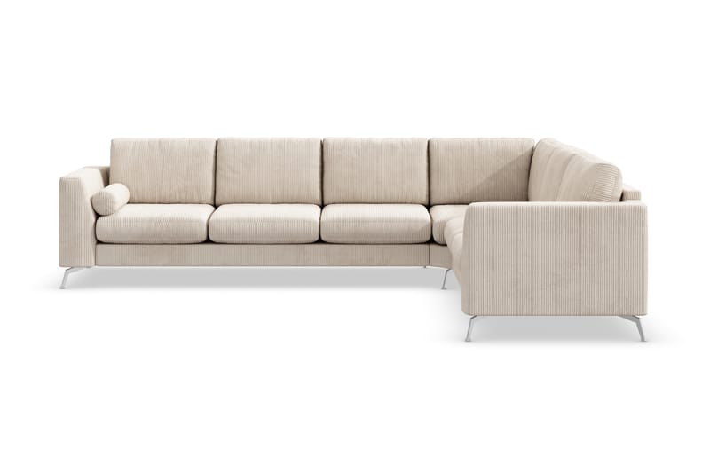 Hjørnesofa Friday Lyx Vendbar - Beige/Krom - Møbler - Sofaer - Hjørnesofaer